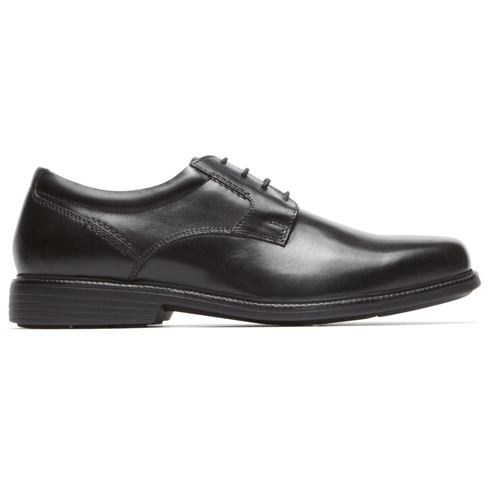 Rockport Singapore Mens Oxfords - Charles Road Plain Toe Black - ZS0123495